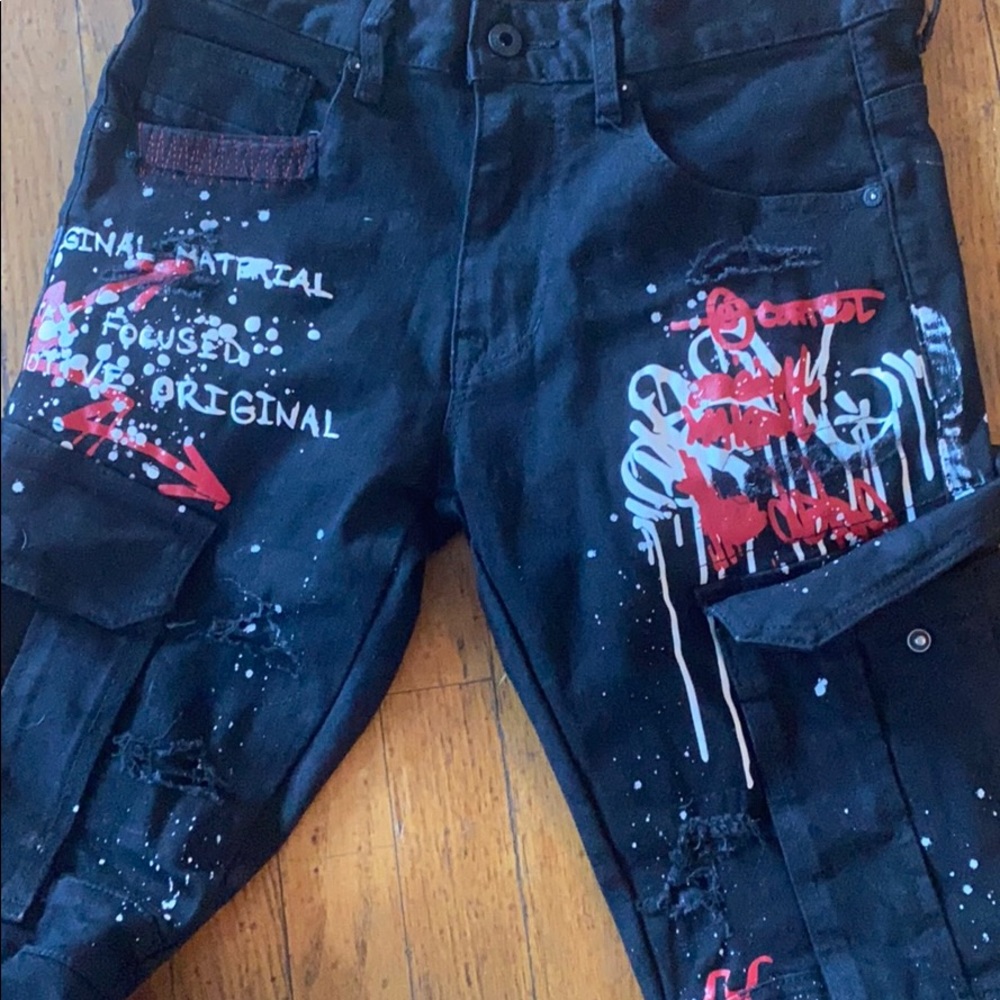 Black Smoke Rise Jeans - Picture 3 of 3